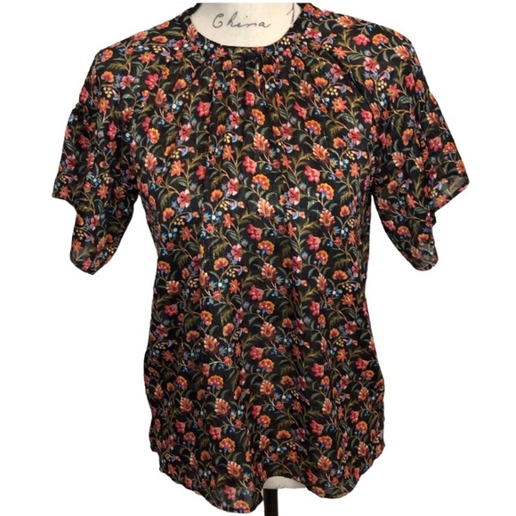 Loft Petite Floral Tie Back Blouse NEW - Picture 6 of 10